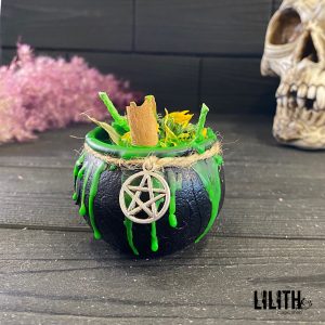 Money Spell Intention Beeswax Candle of the Series “Witch’s Cauldron”