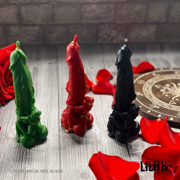 Sexual Binding Figurine Beeswax Candle for Love Magic and Love Spells