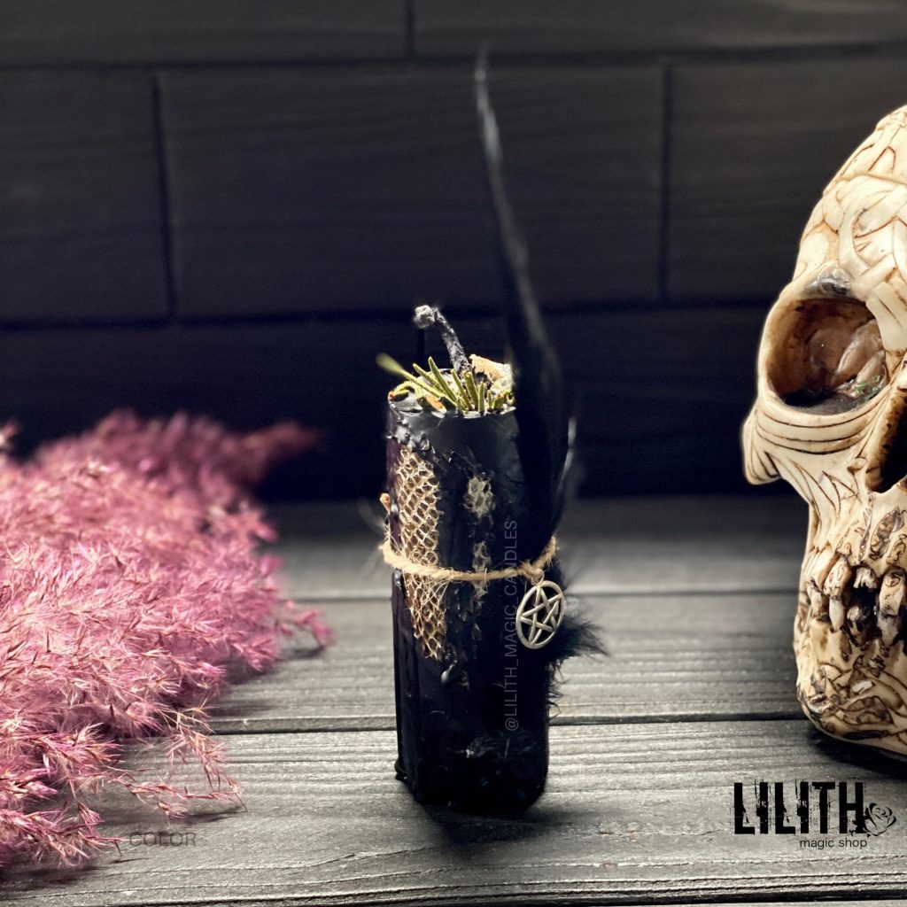 Black Magic Removal Beeswax Ritual Candle Lilith Magic Candles