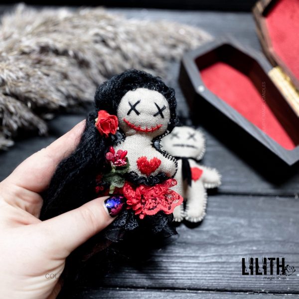 2 Handmade Voodoo dolls for Voodoo love spells – male doll + female doll