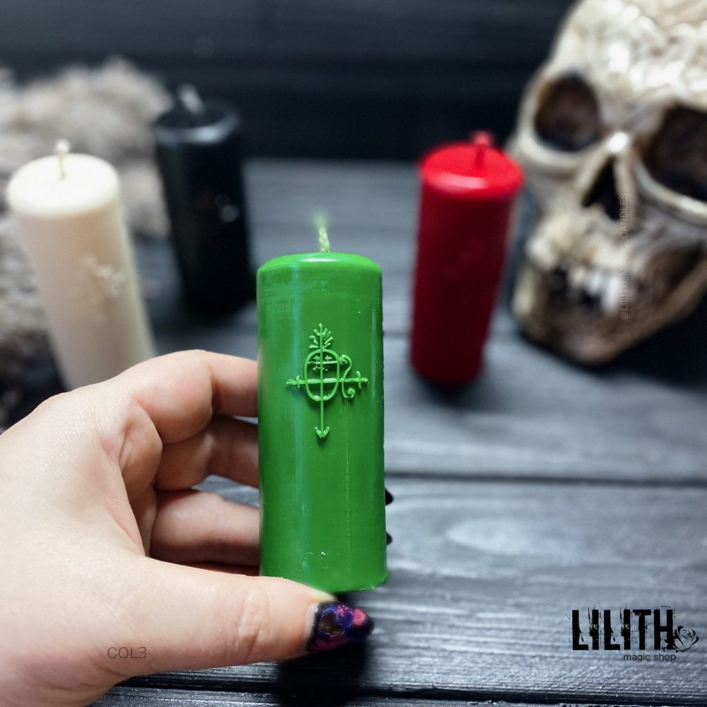 Santa Muerte Sigil Beeswax Ritual Candle Lilith Magic Candles