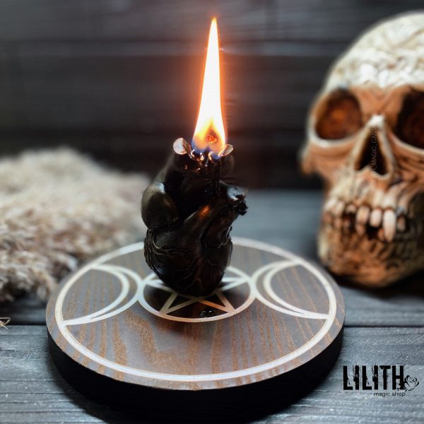 Heart Beeswax Ritual Candle for Love Magic