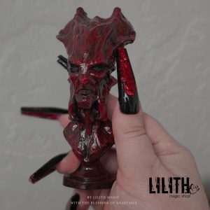 Demon Gypsum Figurine – Clear Varnish Finish – for Appealing to Demons or Strengthening Black Magic Spells