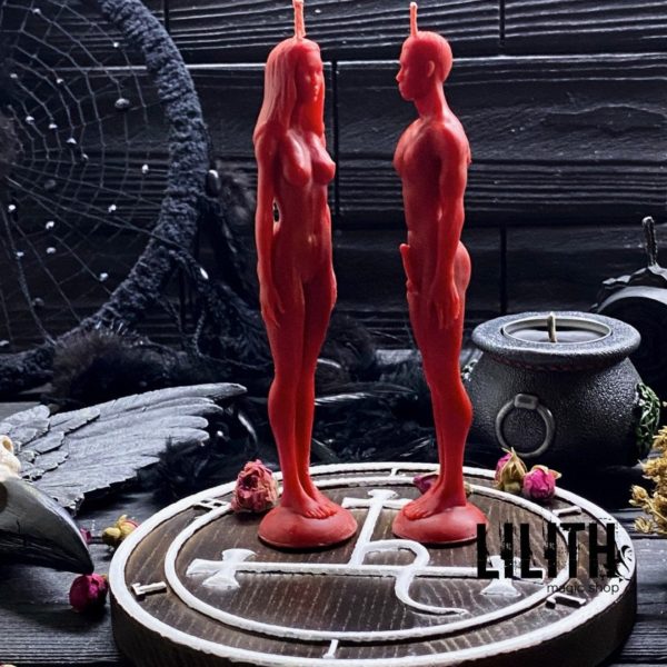 Love Spell Human Ritual Beeswax Candles – 2 item set (Options: Man + Woman, Man + Man, Woman + Woman), Voodoo dolls, Human Candles