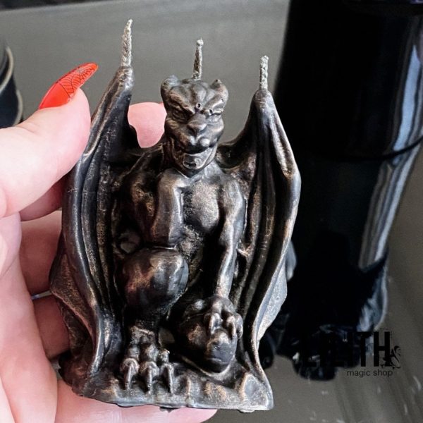 Gargoyle Beeswax Ritual Candle for Black Magic Protection Spells
