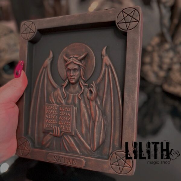 Satan Red Gypsum Icon for Appealing to Satan or Strengthening Black Magic Spells