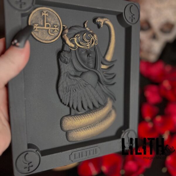 Lilith Black Gypsum Icon for Appealing to Lilith or Strengthening Black Magic Love Spells
