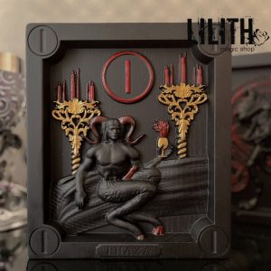 Lust Demon Yenakha Wooden Icon for Black Magick Love/Lust Spells