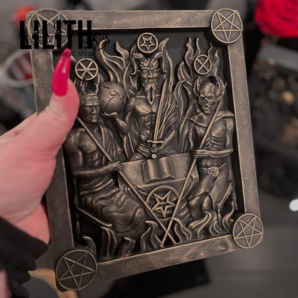 Черная Икона “Дьявольская Троица” (Адова Троица) из гипса
