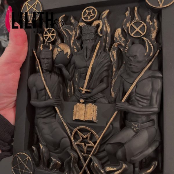 Черная Икона “Дьявольская Троица” (Адова Троица) из гипса