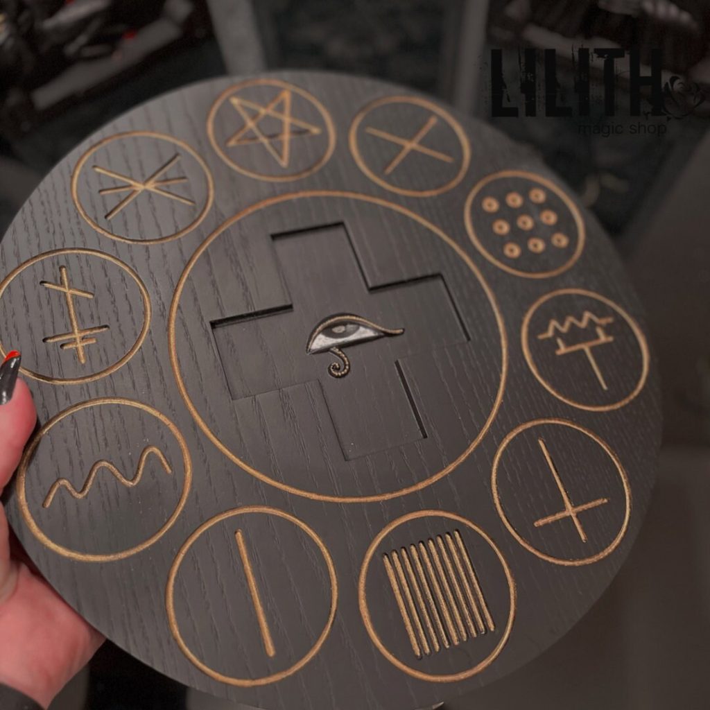 Slavic Black Magick Wooden Altar Pentacle for Casting Black Magick ...