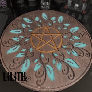 Wiccan Big 25 Inches Wooden Ash Tree Pentagram Pentacle