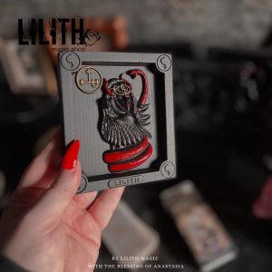 Compact Lilith Wooden Icon for Appealing to Lilith or casting Black Magic Love/Lust Spells (good for journeys)