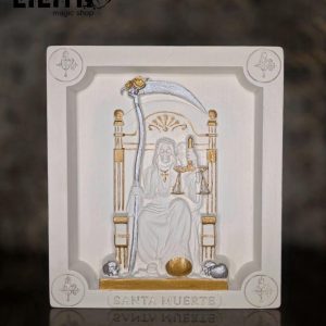 Ікона Santa Muerte з дерева (натурального ясена)
